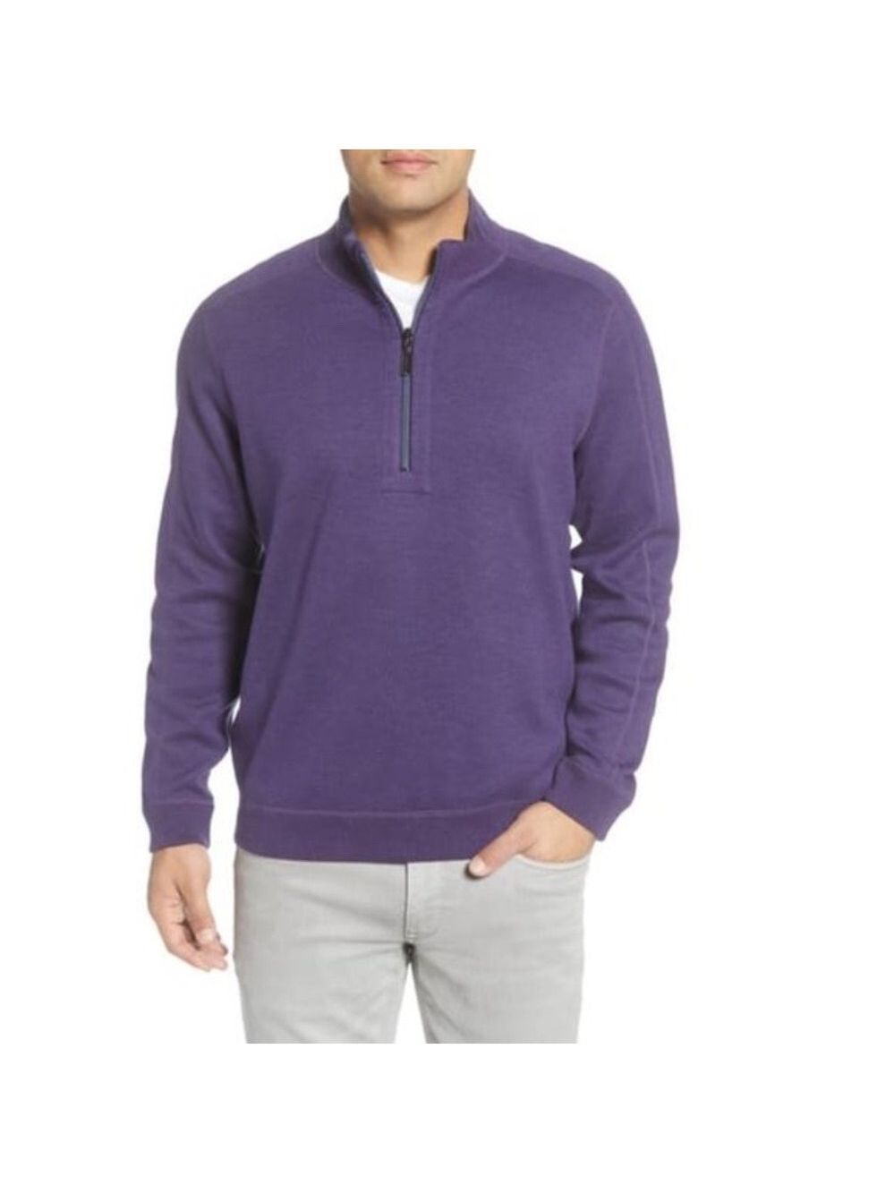 TOMMY BAHAMA Flipsider Reversible Quarter-zip Pullover